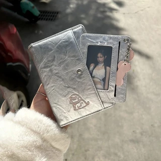 กระเป๋าสตางค์คลิปหนังสือเดินทาง PU ใช้งานได้หลากหลาย ลูกสุนัขน่ารักสร้างสรรค์ กระเป๋าเงินพกพา คลิปหนังสือเดินทางเลดี้