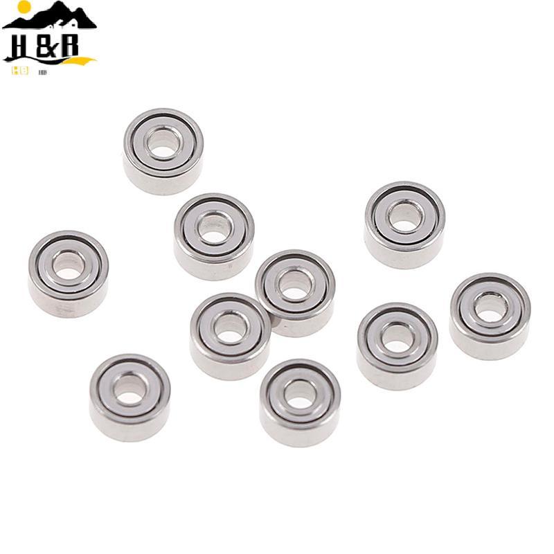 H&B 10 ชิ้น 681XZZ 1.5x4x2 มิลลิเมตรเปิดแบริ่งขนาดเล็ก ball mini hand bearing spinner {th}