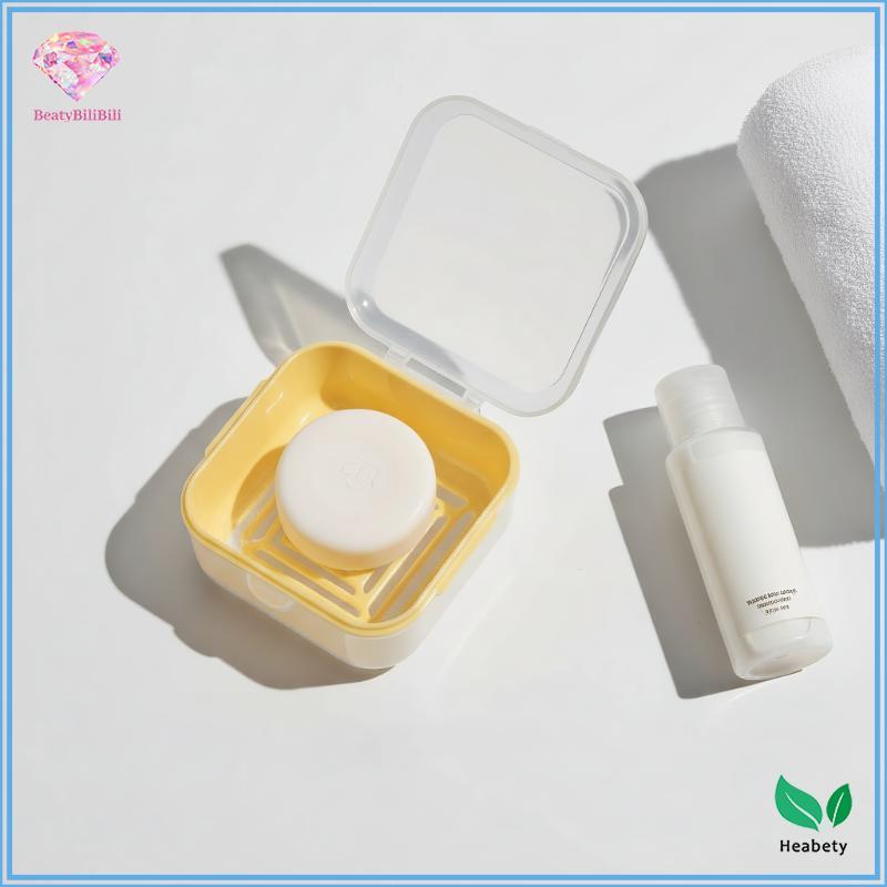 Heabety 1Pce Travel Mini Soap Box กล่องเก็บสบู่ป้องกันการรั่วแบบพกพา, เหมาะสําหรับการเดินทางในหอพัก, Camping ใหม่