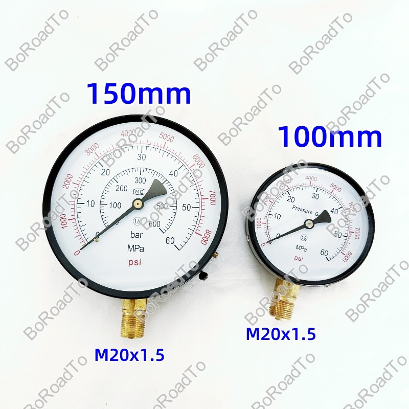 0-60Mpa เครื่องวัดความดันสําหรับ S60h S70h S80h หัวฉีดดีเซลหัวฉีดเครื่องทดสอบ 0-8000Psi ความดัน Mete
