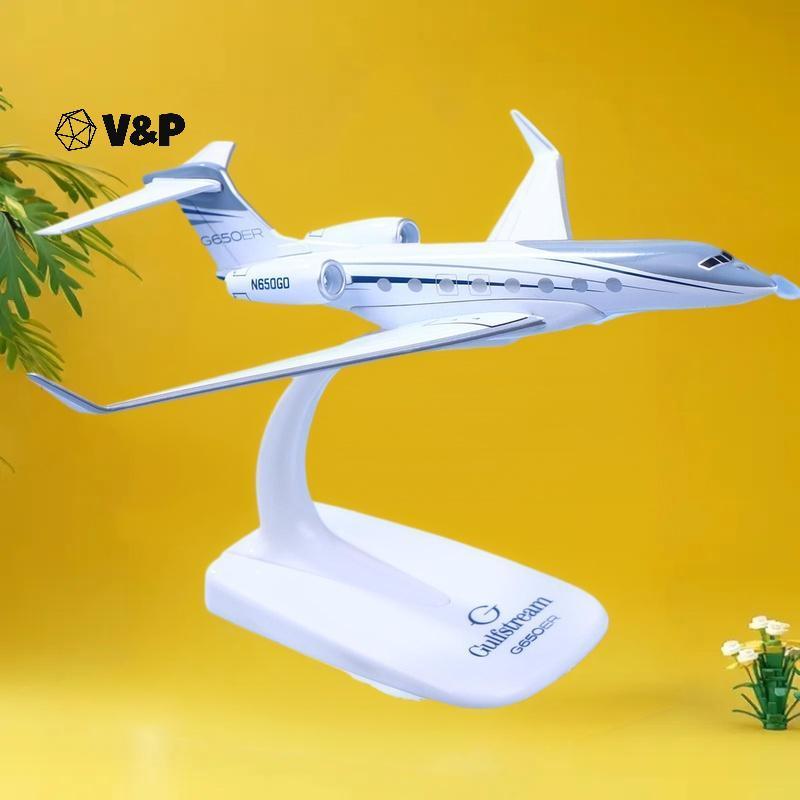 V&P 1PCS Gulfstream G650 เครื่องบิน Diecast 1/200 Scale เครื่องบินรุ่นเครื่องบิน G650ER เครื่องบินรุ