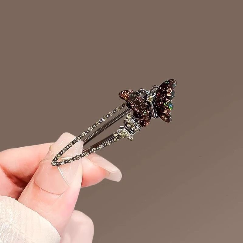 กิ๊บรูปทรงเรียบทรงสำหรับผมหัก พร้อมลายสะท้อนแสงแบบโมเดิร์นและคลิปรัดแน่นhf8