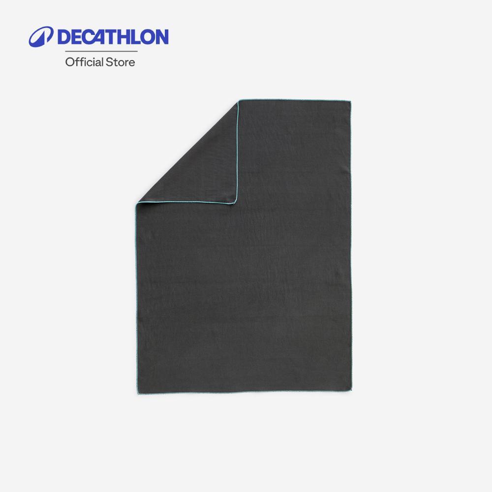Decathlon Ultra Compact Microfibre Towel ผ้าขนหนูไมโครไฟเบอร์รุ่นกะทัดรัดเป็นพิเศษ ขนาด M 60 X 80 เซนติเมตร - Black