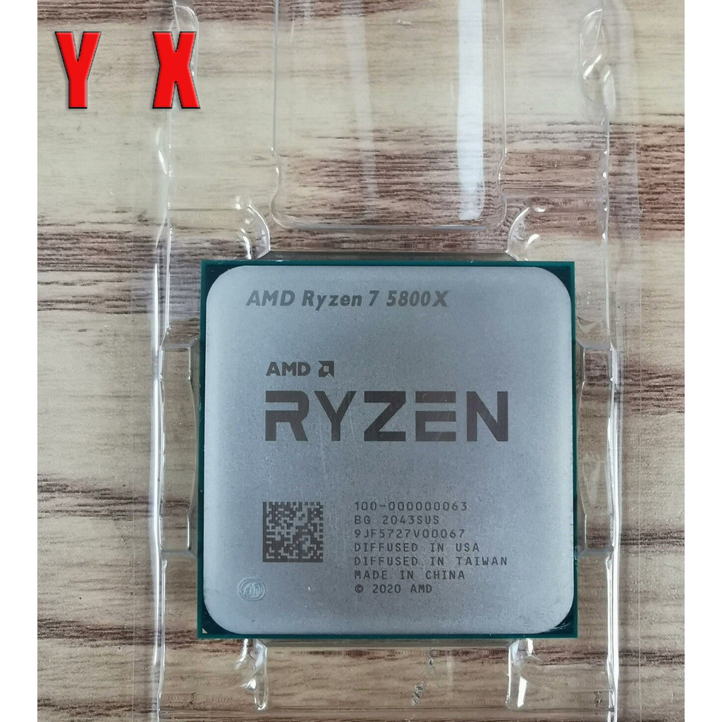 Ryzen 7 5800X AM4 CPU โปรเซสเซอร์ R7-5800X 3.8GHz 8Core 16Thr 105W อัพเกรดเกม CPU คอมพิวเตอร์เดสก์ท็