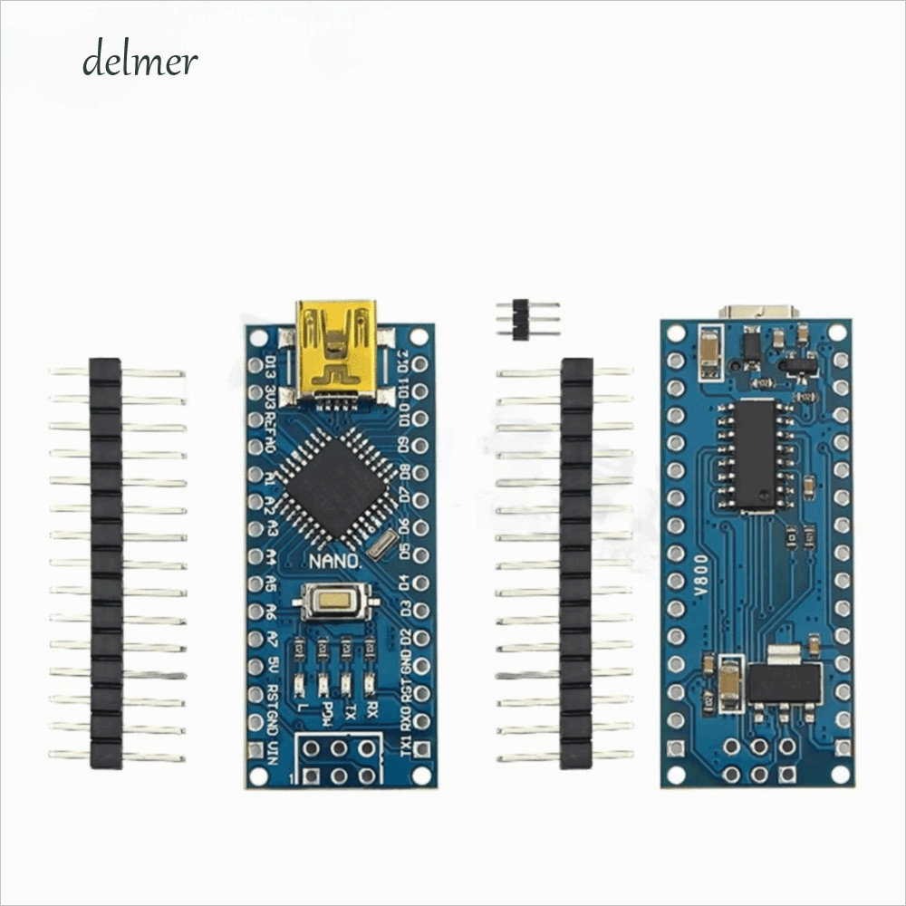 DELMER Nano 3.0 Controller, CH340 Micro USB Arduino เข้ากันได้กับ Mini USB Type-C USB CH340 USB Driv