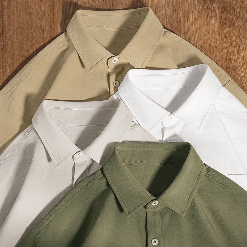 เสื้อเชิ้ตแขนสั้นผู้ชายลายคอร์กี้ Ice Silk คอปก นุ่มเย็น ระบายเหงื่อ ใส่สบาย M-5XL ราคา ถูกที่สุด ดีลบีเคเค แกลเลอรีภาพที่ 4