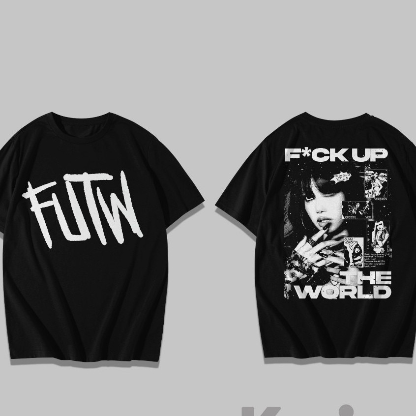 เสื้อยืด Lisa FUTW BW / เสื้อยืด Lisa Blackpink / เสื้อยืด Kpop / แฟน ๆmerch
