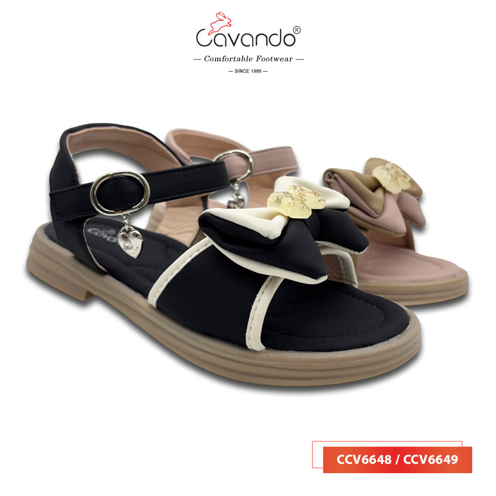 รองเท้าเด็ก Cavando CCV6648/CCV6649 สีดํา/ชมพู - Kasut Kanak Kasual Ringan Selesa