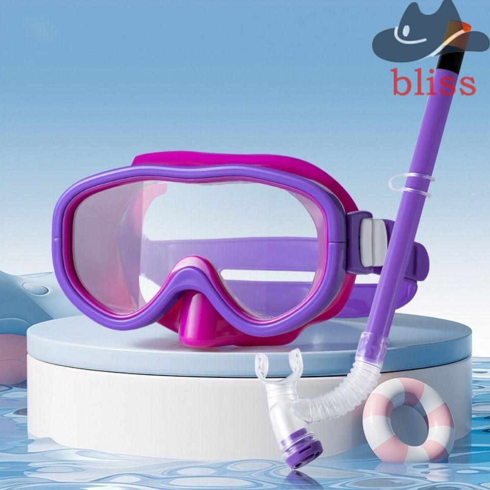 BLISS เด็ก Snorkel ชุด, แว่นตากันน้ําเด็กแว่นตาว่ายน้ํา, Dry Top Snorkel Combo ชุด Anti-fog Clear Vi