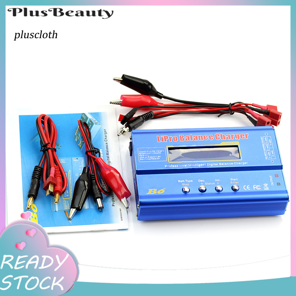 <Pluscloth>iMAX B6 Lipo NiMh Li-ion Ni-Cd RC Battery Balance เครื่องชาร์จดิจิตอล Discharger