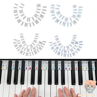 สติ๊กเกอร์คีย์บอร์ดเปียโนดวงจันทร์สําหรับ 88 61 คีย์โปร่งใสท…