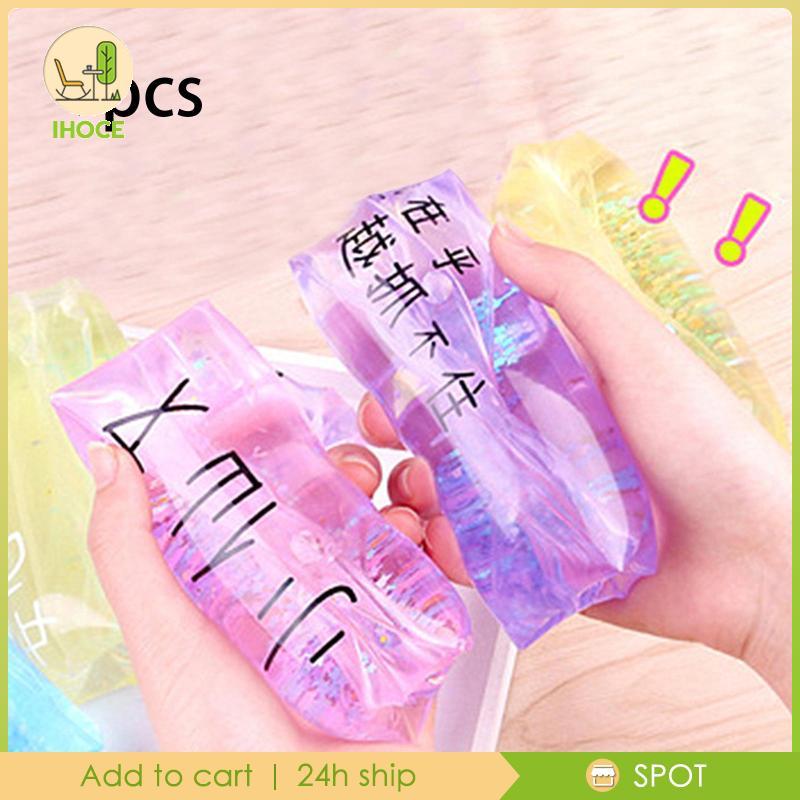 [Ihoce] Water Snake Fidget Toy Sensory Toy Wiggler Tube Glitter Decorative Wigglers