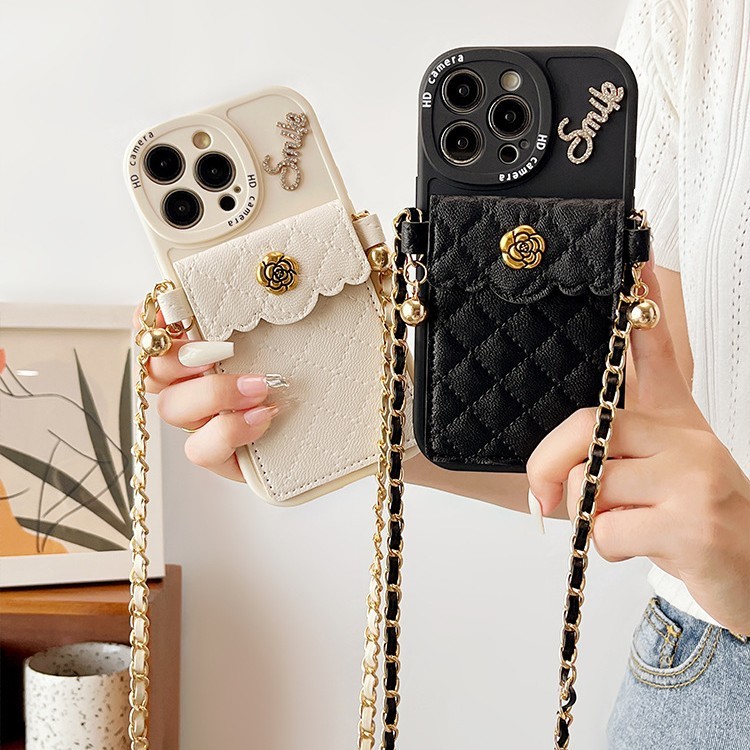 Ling Ge Straw Xiang Feng Card Bag ที่ใช้งานได้ 15 16 Series Apple Phone Case สามารถสายคล้อง Cross-bo