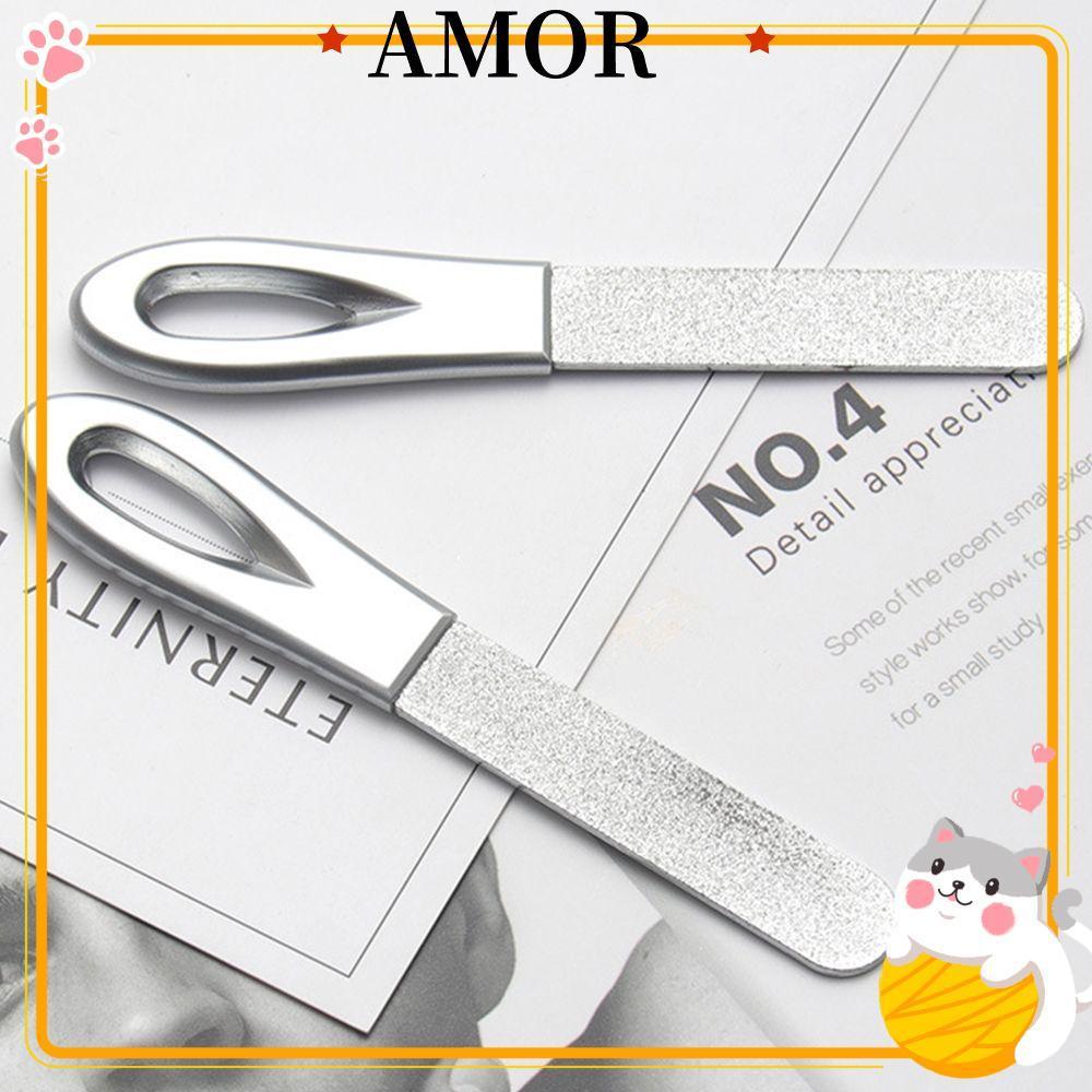 AMOR ทําเล็บมือเล็บเท้าขัดก้านบดสองด้านพื้นผิวฝ้าเล็บเครื่องมือศิลปะ