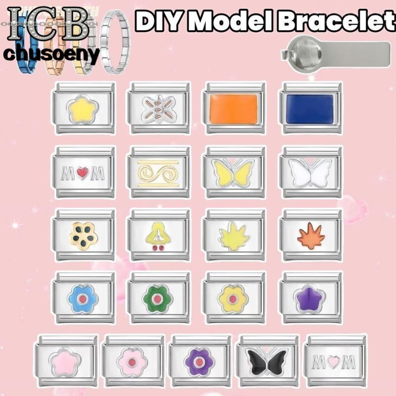 DIY ภาษาอิตาลี เสน่ห์ สร้อยข้อมือ ข้อต่อฟิตติ้ง 9 มม Diy แฟชั ่ นเครื ่ องประดับอุปกรณ ์ เสริม Retro บุคลิกภาพโมดูลสร ้ อยข ้ อมืออุปกรณ ์ เสริมสแตนเลสสีโมดูลสร ้ อยข ้ อมือวันวาเลนไทน ์ สร ้ อยข ้ อมือ