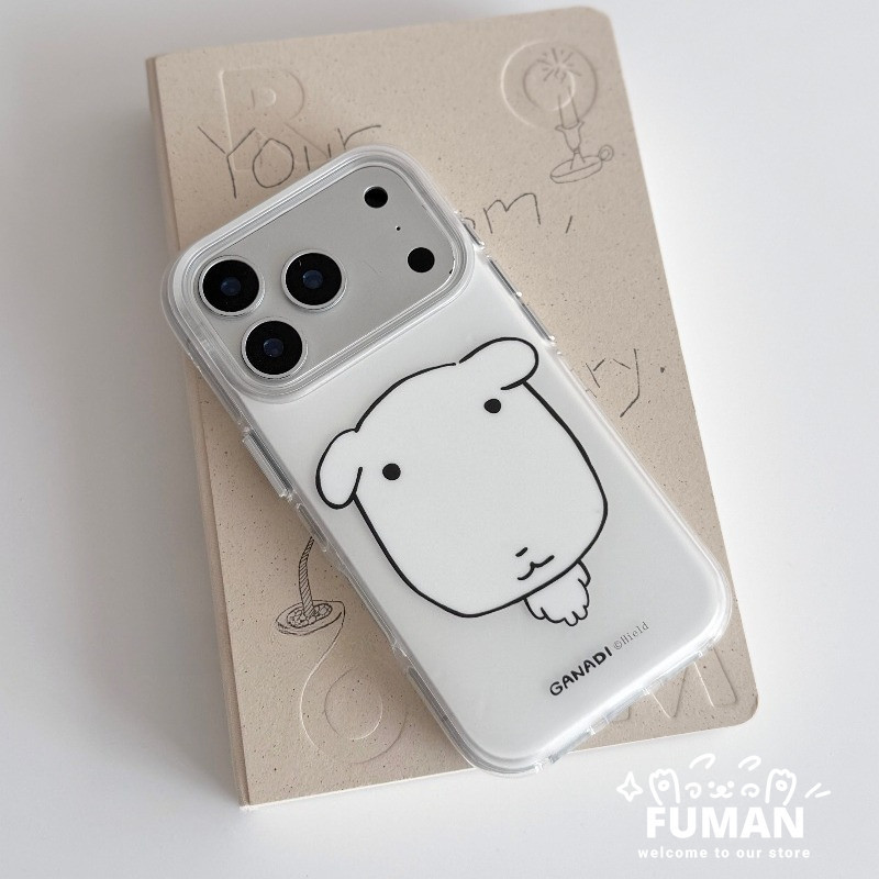 น่ารักตลก Ganadi สุนัขเคสโทรศัพท์สําหรับ Huawei Pura 80 70 Pro Ultra P60 Art P50 P50E P40 P30 Pro Mate 70 60 50 40 30 Pro Y9S Glossy สีขาวการ์ตูน Simple Anti-fall IMD ปลอก