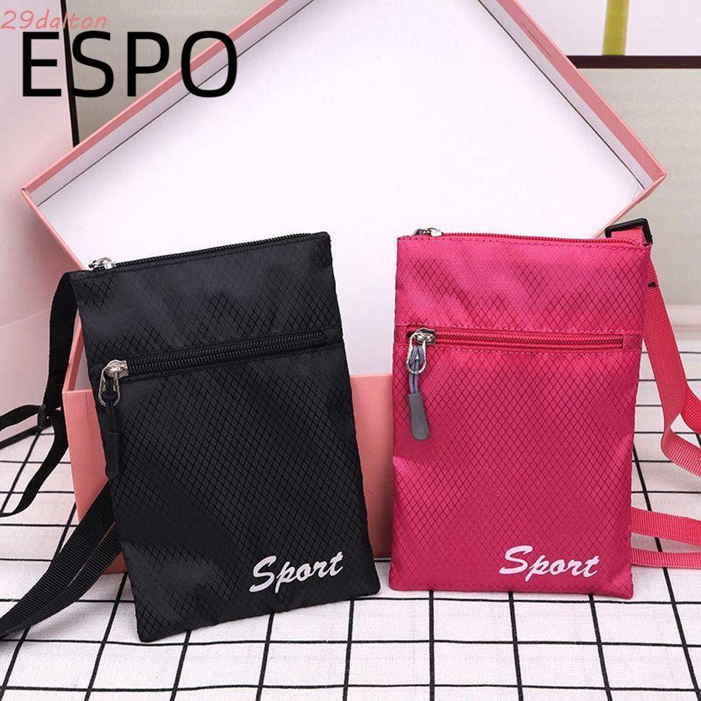 กระเป๋าสะพาย ESPO สไตล์เรียบง่าย สำหรับใส่โทรศัพท์และใช้เป็นกระเป๋าเดินทาง สีดิน