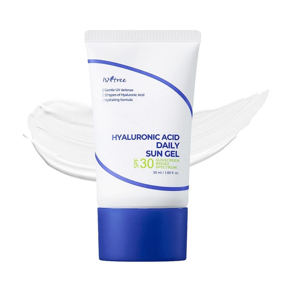ISNTREE Hyaluronic Acid Daily Sun Gel 50ml, 1.69 fl oz | SPF 30 | Korean Skincare | Moisturizing | N