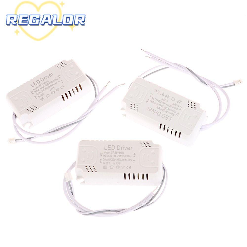REGALOR0G ไฟ LED Driver, 8-24W 20-36W 30-50W 36-60W 50-70W 60-80W AC165-265V อะแดปเตอร์ไฟ,หน่วยแสง N
