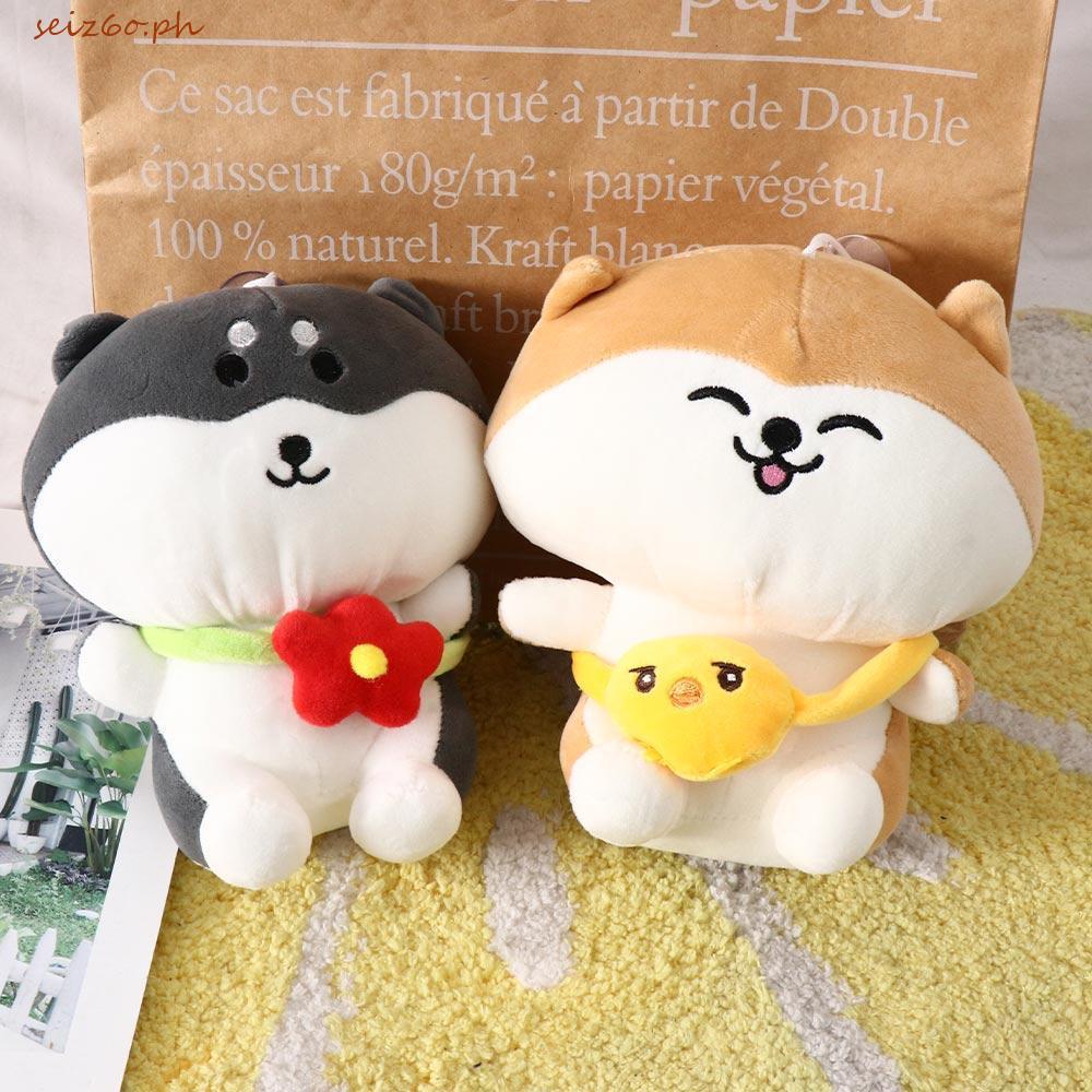 SEIZ6O Husky Dog Plush ของเล่นตุ๊กตาการ์ตูนสัตว์มาพร้อมกับของเล่น Appease ของเล่น Plushie ปัจจุบันคร