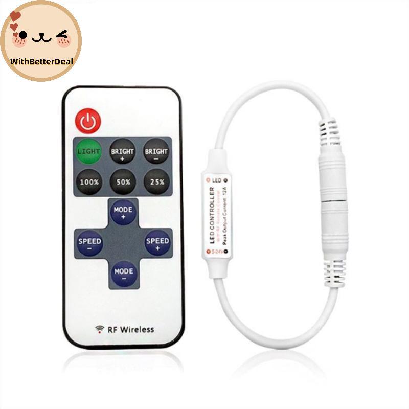 1 ชุดความสว่าง Dimming 12V 24V RF รีโมท LED Controller สําหรับ LED Strip Neon Light 5050/ 2835/ COB TH