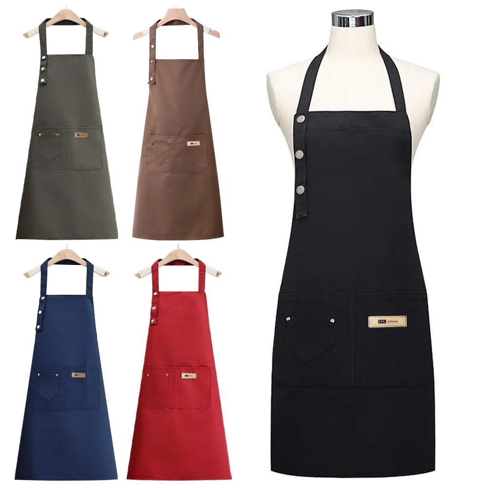 ผ้ากันเปื้อนหลายสี ห้องครัว การทำอาหาร ผ้ากันเปื้อนอบ Bib สีประเภทต่าง ๆ การทำความสะอาดในครัวเรือน – โปรปัง