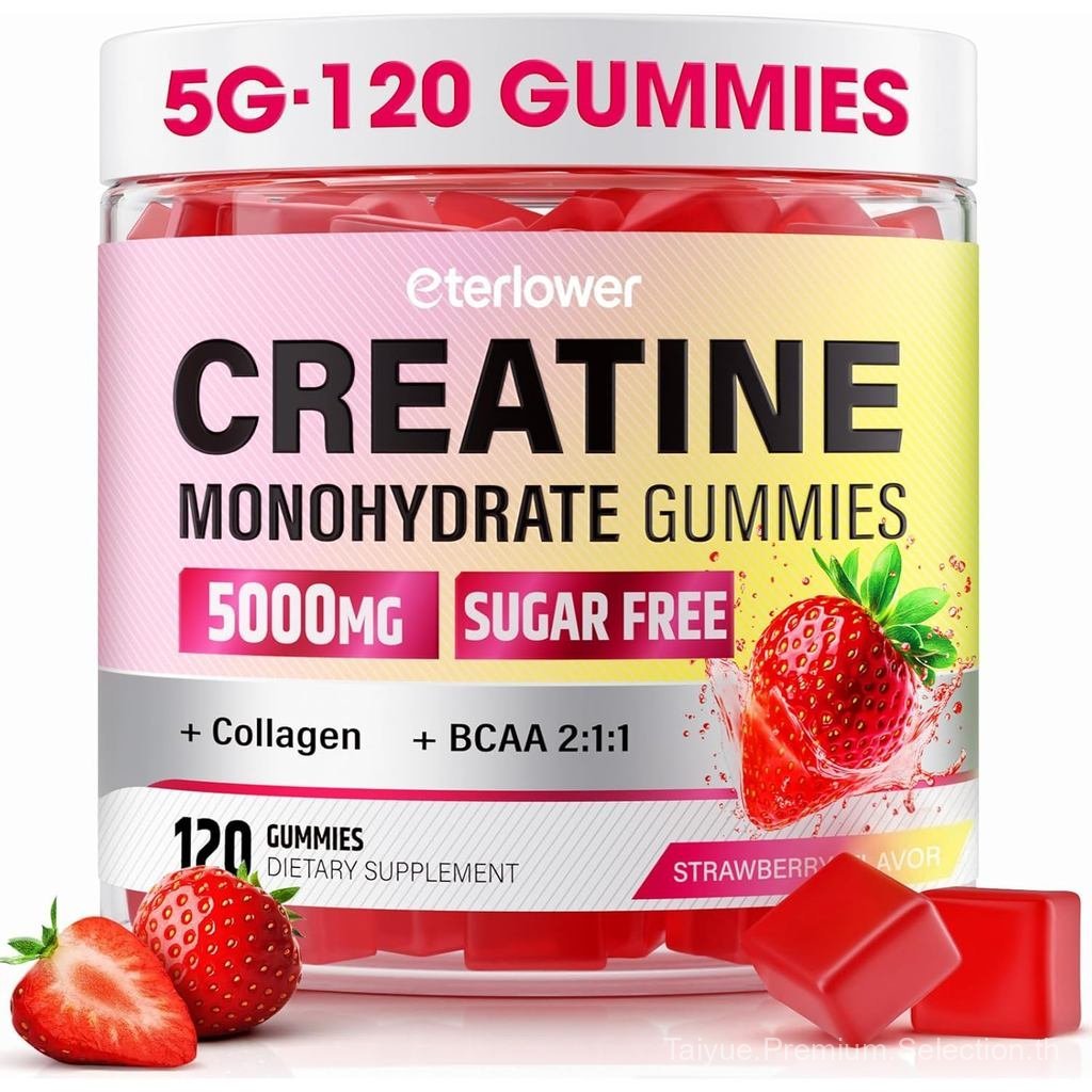 Creatine Monohydrate Gummies, 5g Creatine Gummies for Women & Men.Pre-Workout & Muscle Growth Suppor