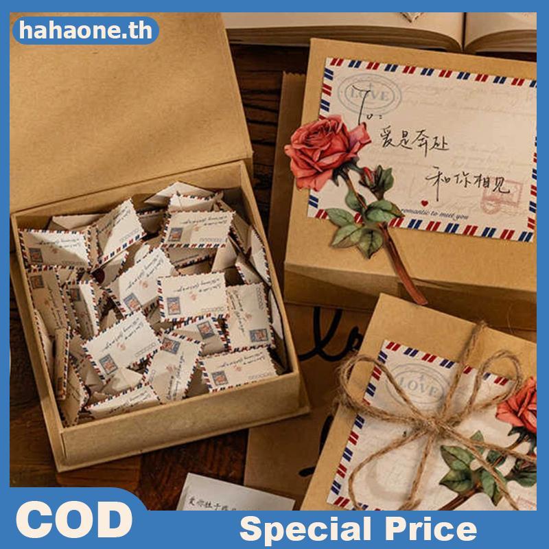 Hahaone 99 ชิ้น Mini Envelopes พร้อม 36 ชิ้น Round Stier For Friend, Lover, Parent, Gift, Valentines