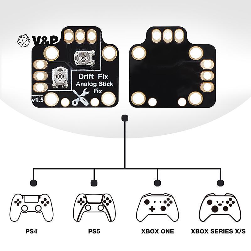 V & P 10 ชิ้น Analog Sti Drift Fix Mod รีเซ็ต Drift Thumbsti ความต้านทานสอบเทียบแผ่นสําหรับ PS5 PS4/