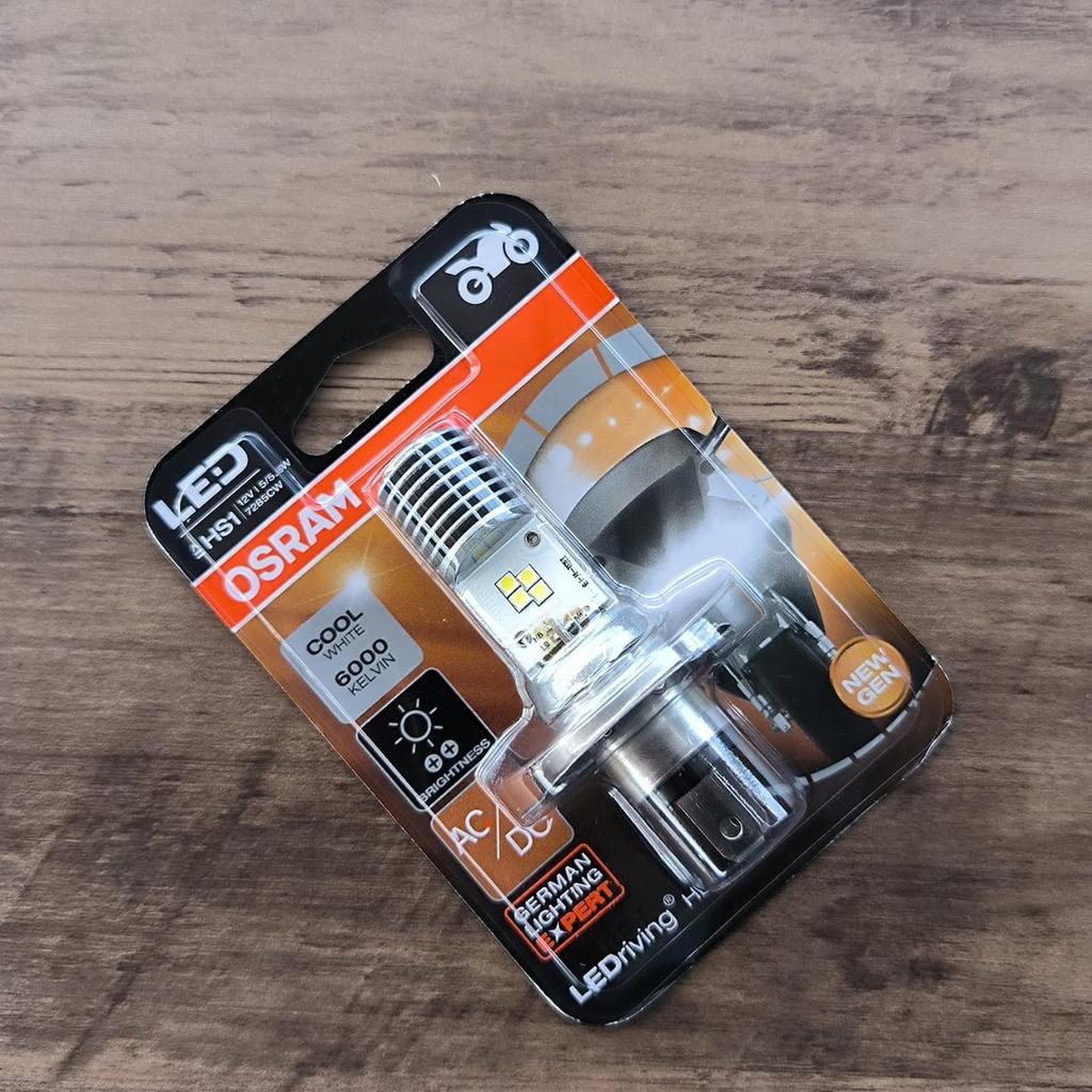 OSRAM H4 HS1 COOL WHITE FRONT LED LIGHT 6000K Originia 100% VISION CB 150 R15 7285CW PX43T ไฟหน้ารถจ