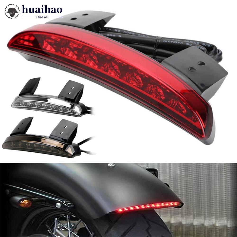 HUAIHAO รถจักรยานยนต์ LED ไฟท้ายเบรคมอเตอร์ไซด์หยุดโคมไฟด้านหลัง Fender Edge ไฟสําหรับ Touring Sport