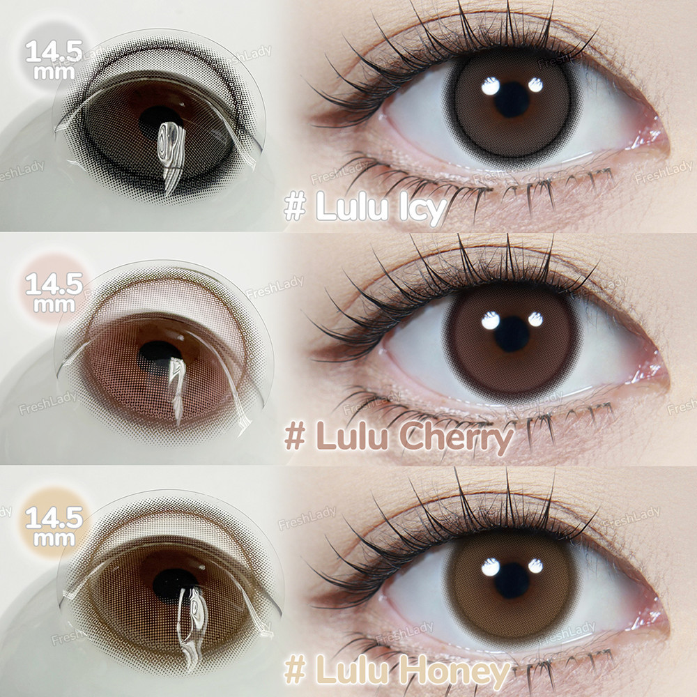 【FDA】Freshlady คอนแทคเลนส์ตาหวาน Brown Grey คุณผู้หญิง คุณผู้หญิง การพักผ่อน คอนแทคเลนส์รายเดือน Lul