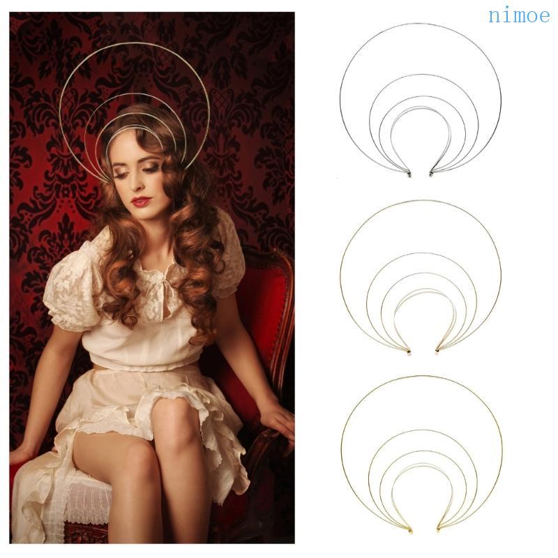 ที่คาดผมผู้หญิง Nio Crown Tiara Hair Hoops เหมาะสำหรับการแสดงบนเวทีและงานแต่งงาน