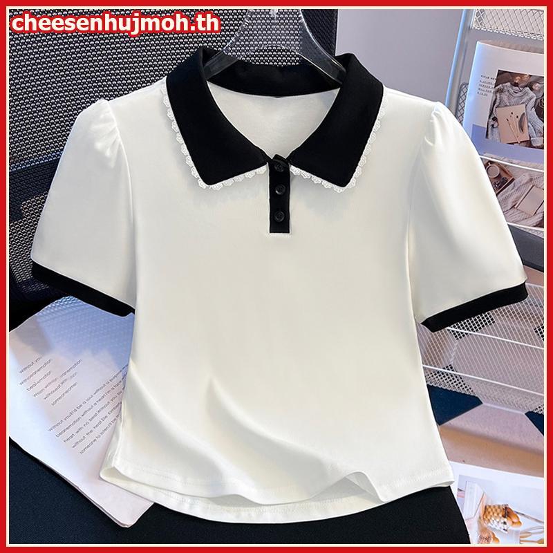เสื้อยืดแขนสั้นสไตล์เกาหลีสำหรับผู้หญิง สวมใส่ง่ายและเหมาะกับหลายโอกาส