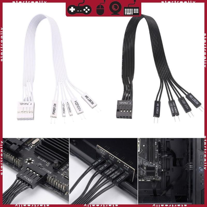 ST F PANEL ถึง 2PIN สายต่อสําหรับเมนบอร์ดรีเซ็ตไฟอัพเกรด