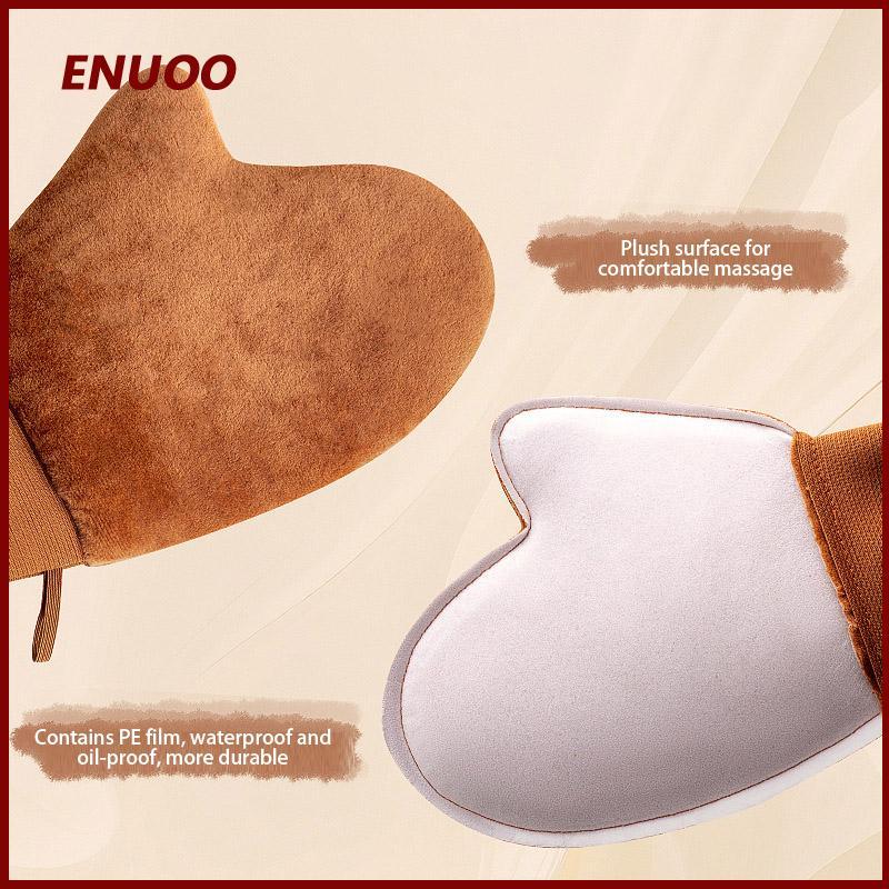 ENUOO Reusable Body Self Tan ถุงมือ Applicator Tanning ถุงมือครีมโลชั่นมูสถุงมือทําความสะอาดร่างกาย Self Tanner ถุงมือนิ้ว ราคา ถูกที่สุด ดีลบีเคเค แกลเลอรีภาพที่ 3