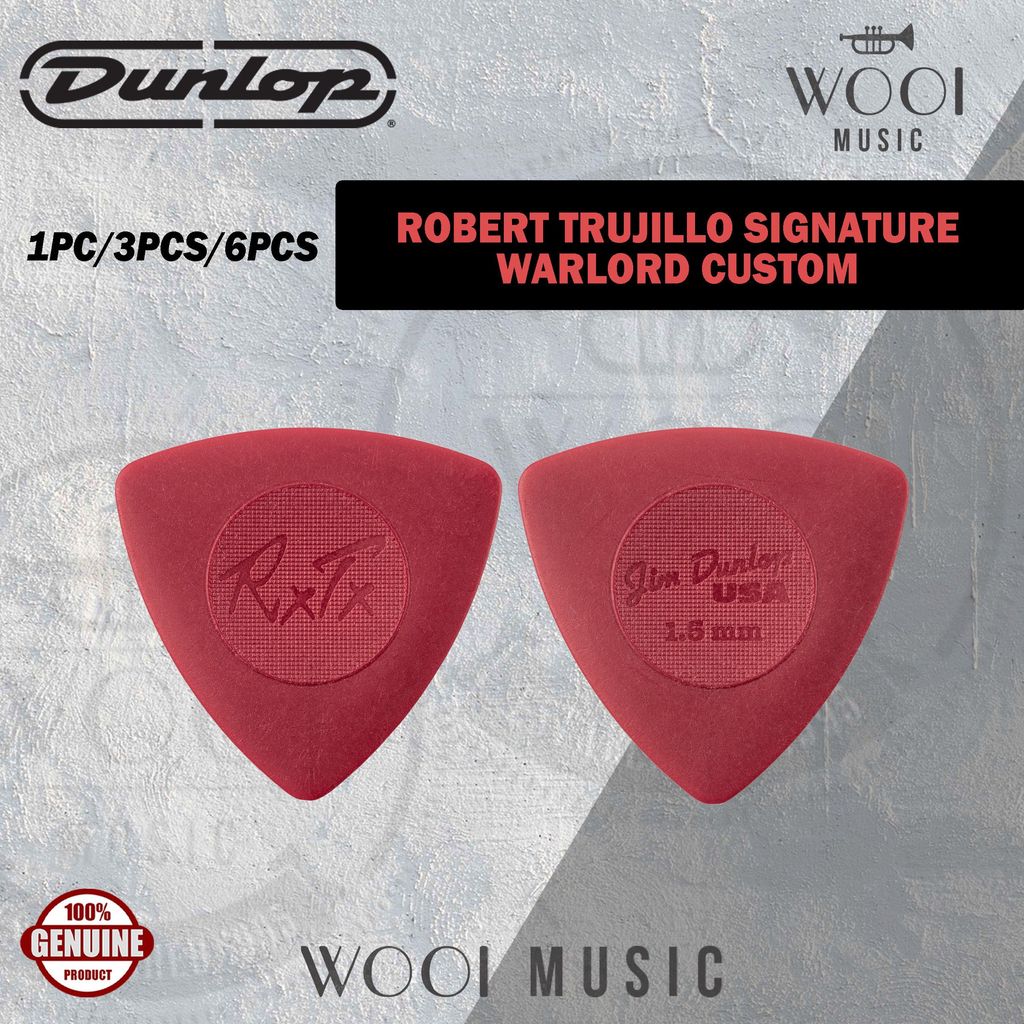 Jim Dunlop 376P150RT Robert Trujillo Signature Warlord Custom Bass Guitar Pick - 1.5 มม. (1 ชิ้น/3 ช