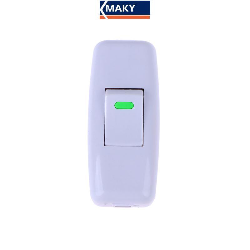 MAKY 1 PC สวิทช์สําหรับ Home Classic สีขาวอินไลน์ ON/OFF ตารางโคมไฟข้างเตียงโต๊ะสายไฟสายสวิทช์ไฟฟ้าอุปกรณ์เสริม TH