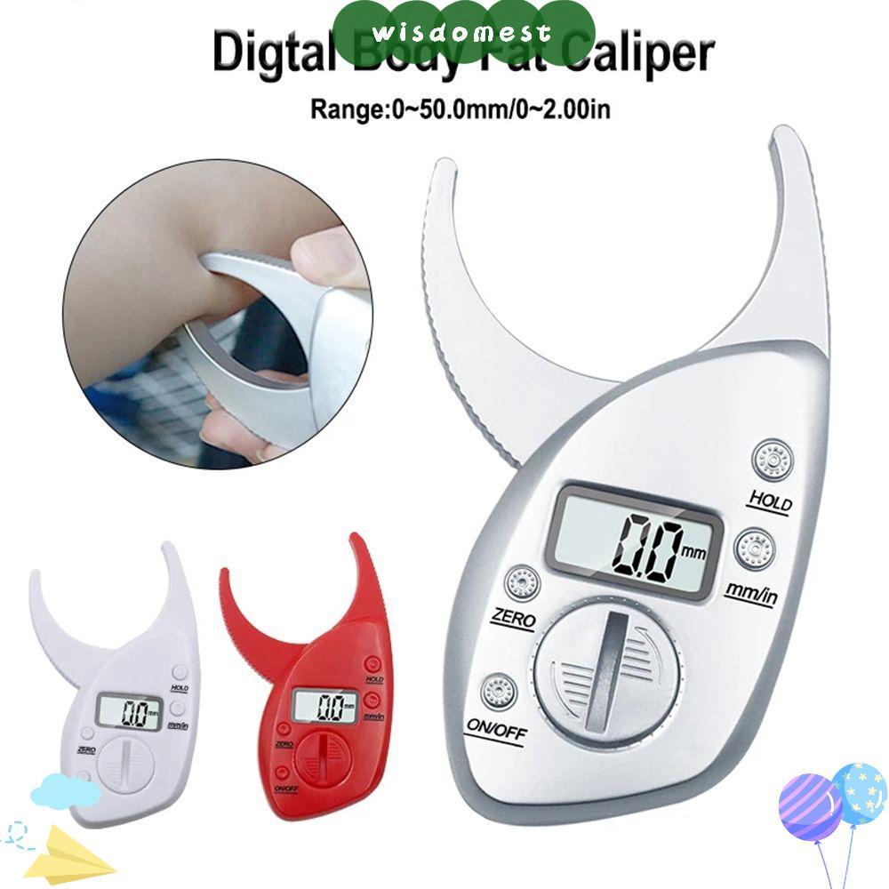 WISDOMEST Body Fat Caliper ความหนา Caliper Digital Skinfold Slimming พับเครื่องวิเคราะห์การวัด Skinf