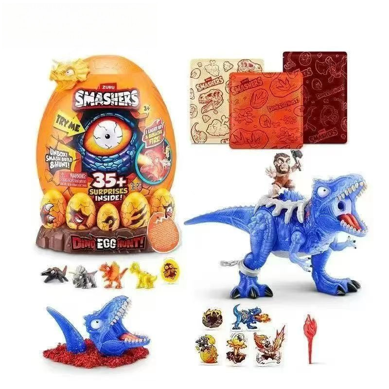 ZURU Smashers Dino Egg Hunt Light-Up Fire Breathing Dinosaur Themed Treasure Hunt Toy