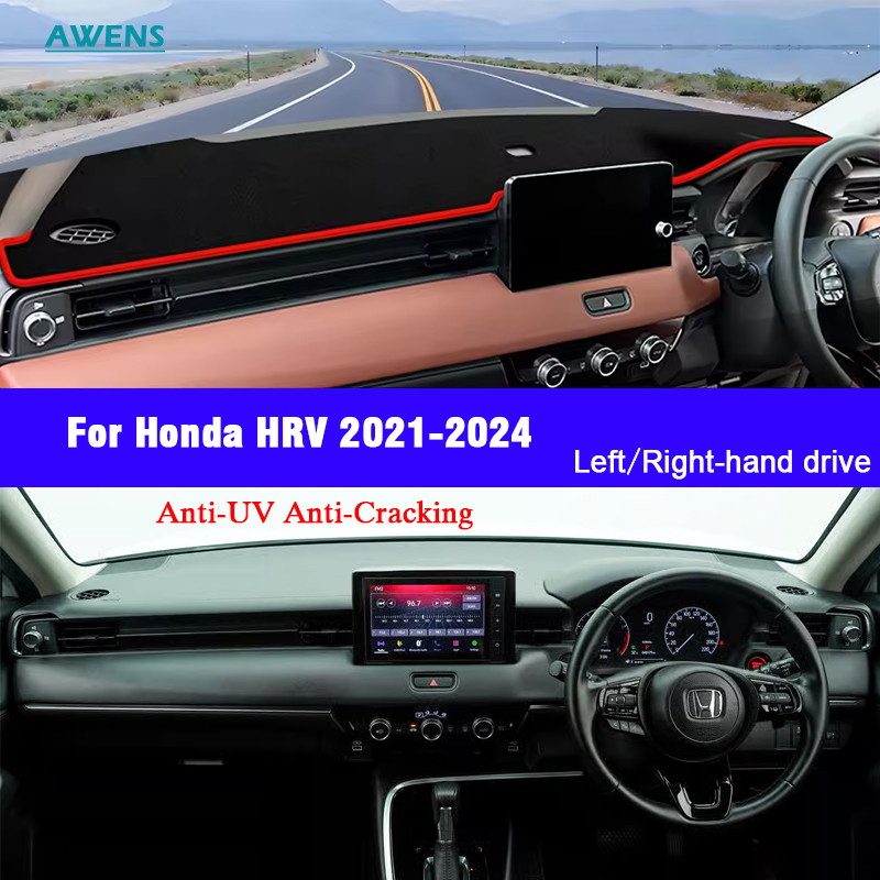 ฝาครอบแดชบอร์ด Pad สําหรับ Honda HR-V HRV Vezel RV5 HEV ไฟฟ้า 2022 2023 2024 Anti-สกปรกพรม Sunshade พรมรถอุปกรณ์เสริม