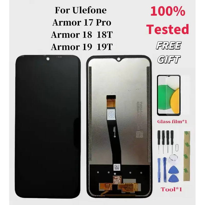 ใหม่ 6.58 "สําหรับ Ulefone Armor 17 pro จอแสดงผล LCD + หน้าจอสัมผัส digitizer สําหรับ armor18 18T Ar