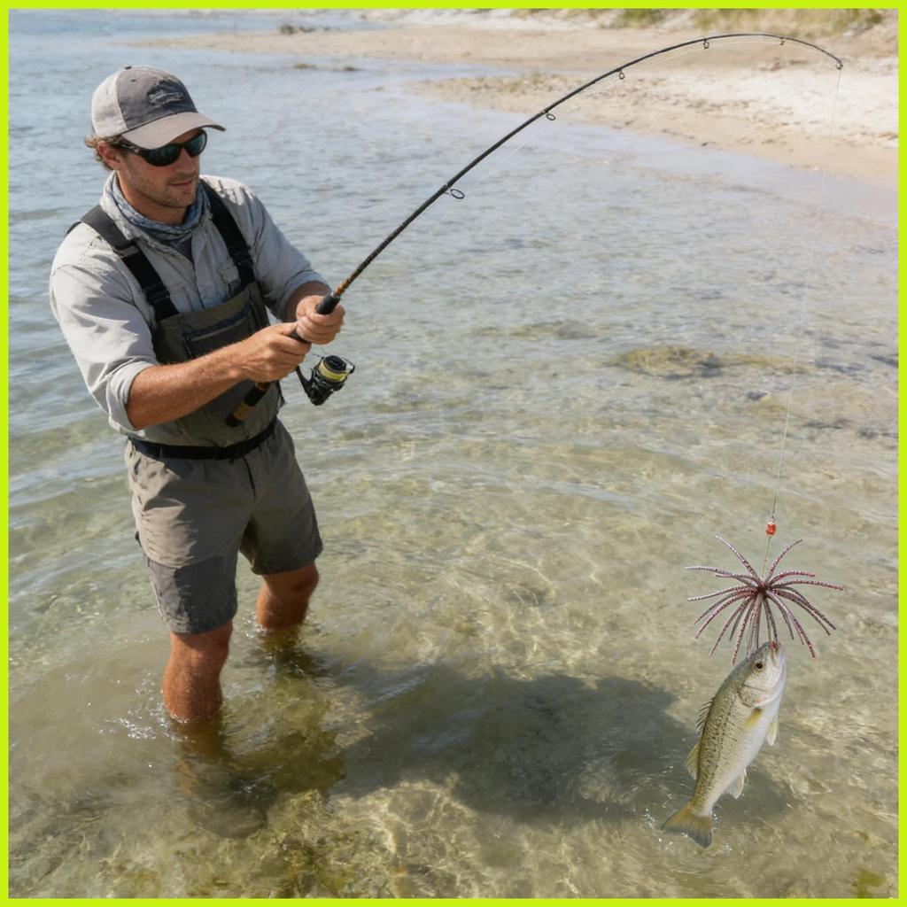 Sea Urchin เหยื่ออ่อน 6 ชิ้น Soft Swimbait Lure Sea Urchin เหยื่อสําหรับน้ําจืดน้ําเค็ม Perch Mandar