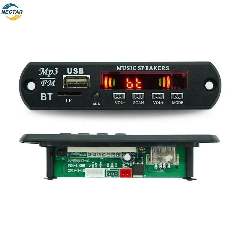 TAR 1 ชุด 12V ไร้สาย 5.0 120W เครื่องขยายเสียง MP3 เครื่องเล่นถอดรหัสเครื่องเสียงรถยนต์ USB TF วิทยุ