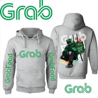 【HOT เสื้อฮู้ด】 เสื้อไรเดอร์ Grab เสื้อกันหนาว สกรีนลายตามแบบ แกร็บ ฟูด (GrabFood) M-3XL#25