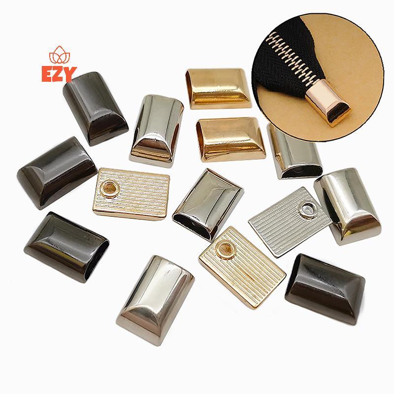 EZY 10 ชิ้นโลหะซิป Stopper ซิปคลิปหางหยุดหางปลั๊กหัวสกรู Diy เย็บหนังฮาร์ดแวร์หัตถกรรมใหม่