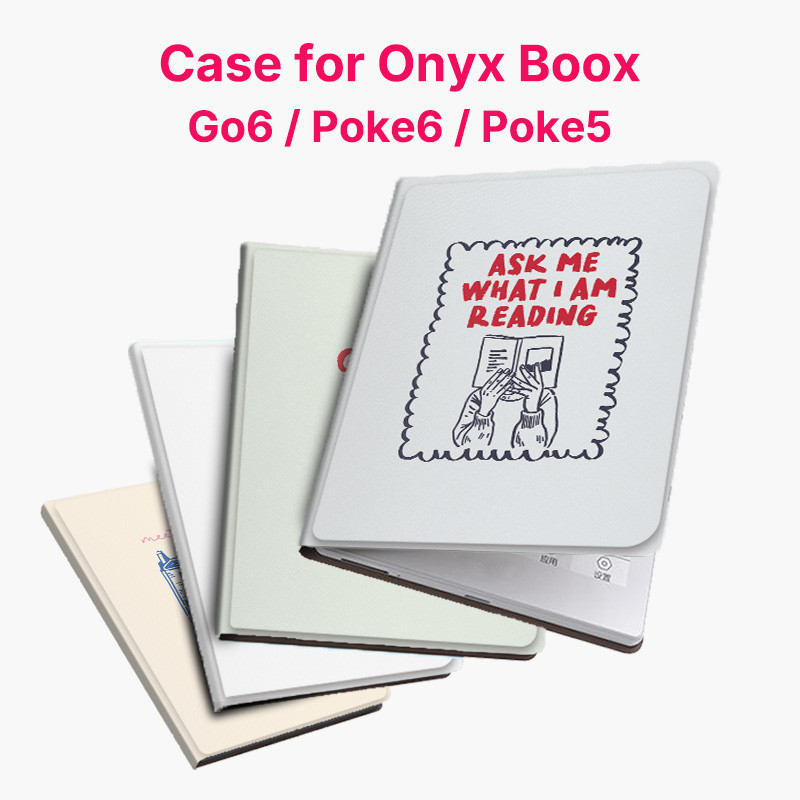 Murmelo เคสแม่เหล็ก Boox Go6 Poke6 Poke5 ไร้ขอบ บางพิเศษ ลายภาพวาด Illustration พร้อมส่ง