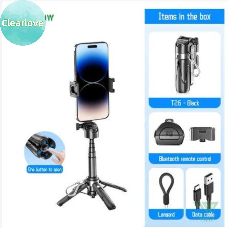 Clearlove TNW T26 Selfie Sti Mini ขยายโทรศัพท์ Grip ขาตั้งกล้องถ่ายภาพระยะไกล Vlog วิดีโอ TH