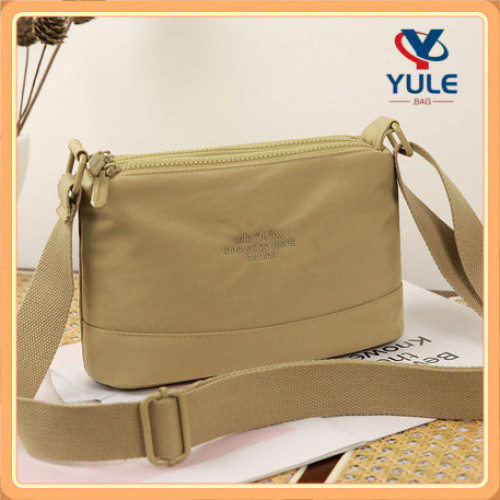 YULE.BAG กระเป๋าสะพายเฉียงสตรี แฟชั่นแคชชวล มีช่องจัดเก็บหลายชั้น + กันขโม กระเป๋าไนลอนกันน้ำ น้ำหนักเบา (10 สี)