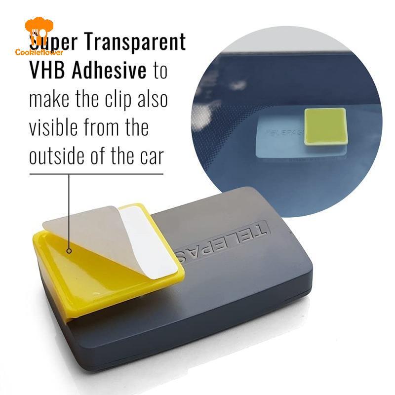 CKFR อิเล็กทรอนิกส์ Toll Pass คลิปที่ถอดออกได้กระจก Toll Pass ผู้ถือคลิปสําหรับรถยนต์อิเล็กทรอนิกส์ 
